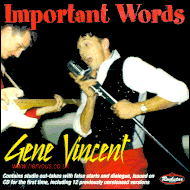 Gene Vincent - Important words CD cover.